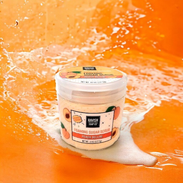Peach Bellini Foaming Sugar Scrub