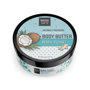Beach Please Coconut and Sea Salt Body Butter Ravish Soap Company